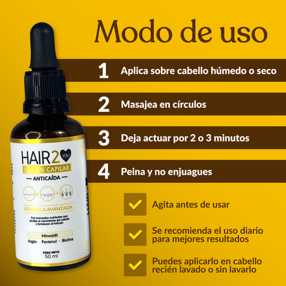 Loción capilar con Minoxidil + Shampoo Anti-Caída + Tratamiento Nutritivo - 40%