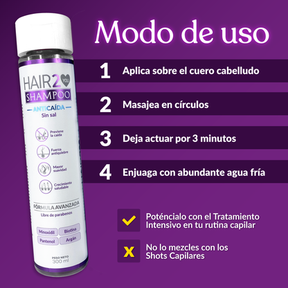 Loción capilar con Minoxidil + Shampoo Anti-Caída + Tratamiento Nutritivo - 40%