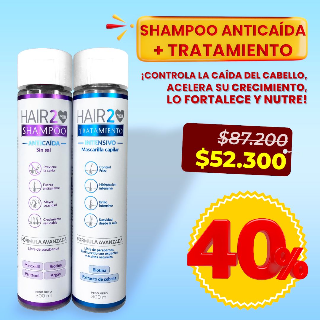 Kit Shampoo Anti-Caída y Tratamiento Nutritivo - 40%